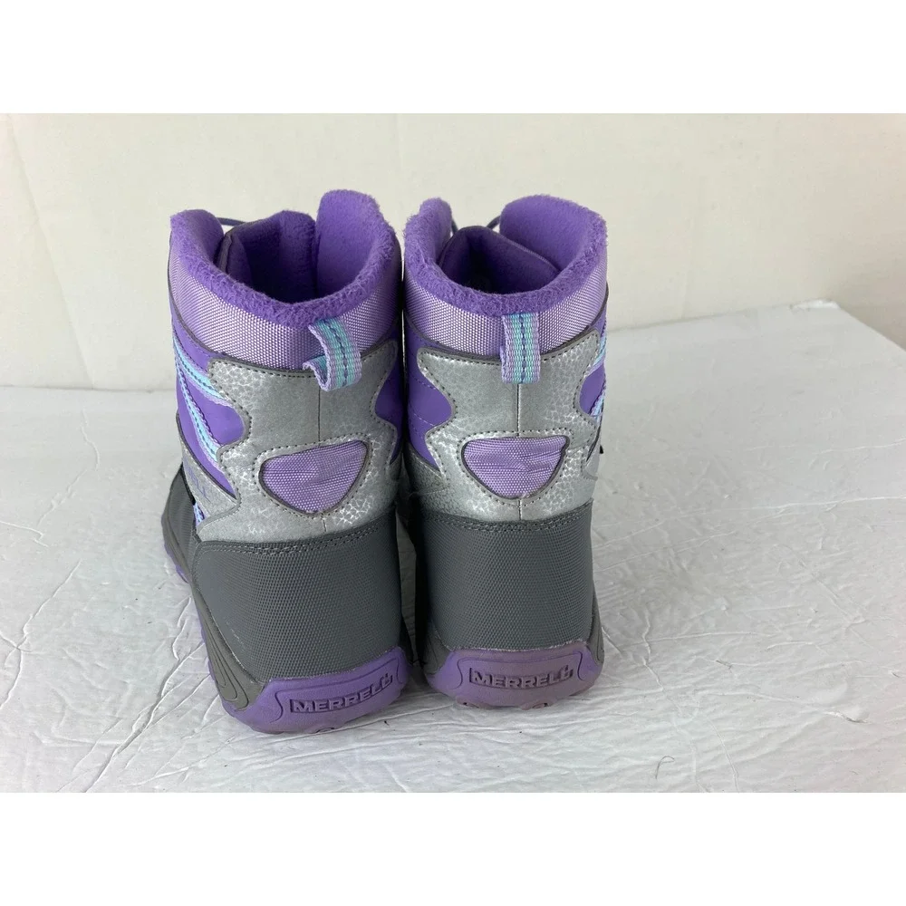 Merrell Snow Boots Kids Girls Sz 5 Waterproof Bungee Winter Gorpcore Outdoor